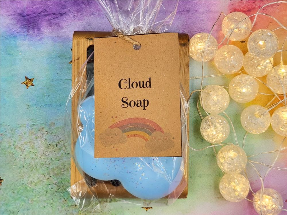 Sparkly Cloud Glycerin Soap, Coconut, Almond, Vanilla 120grams