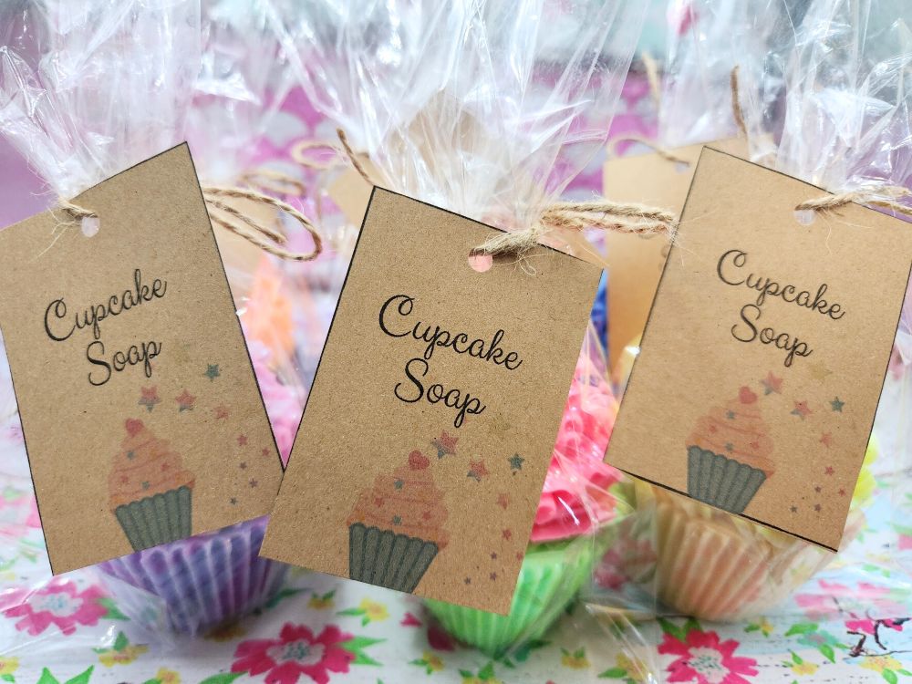 Sparkly Cupcake Glycerin Soaps, 3D Life size, Multiple Colours and Fragrances 140grams