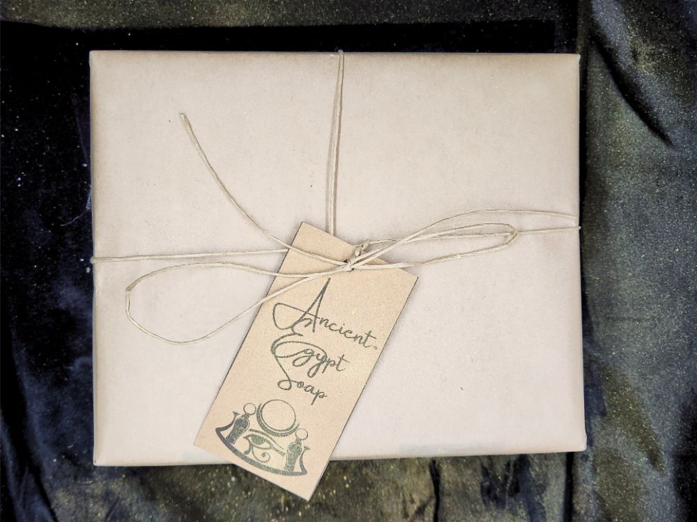 Ancient Egypt Soap Giftbox, Honey, Cinnamon, Sandalwood Fragrances, Handcrafted.