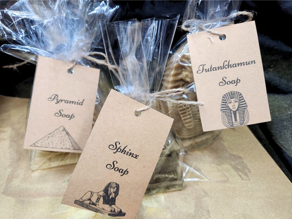 Ancient Egypt Soap Giftbox, Honey, Cinnamon, Sandalwood Fragrances, Handcrafted.