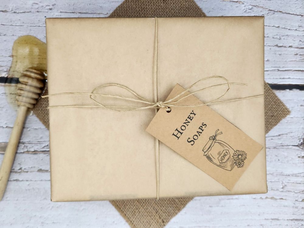 Honey Soaps Giftbox, 5 assorted honey soaps, Handcrafted