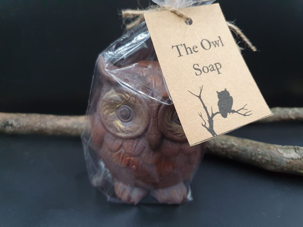 Beautifully handcrafted, The Owl Soap, Amazing 250 Grams, Patchouli, Peppercorn, Vanilla, Sandalwood
