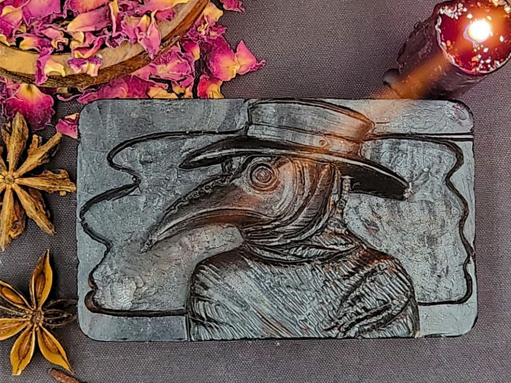 The Plague Doctor Glycerin Soap, Patchouli, Peppercorn, Vanilla, Sandalwood blend 100g