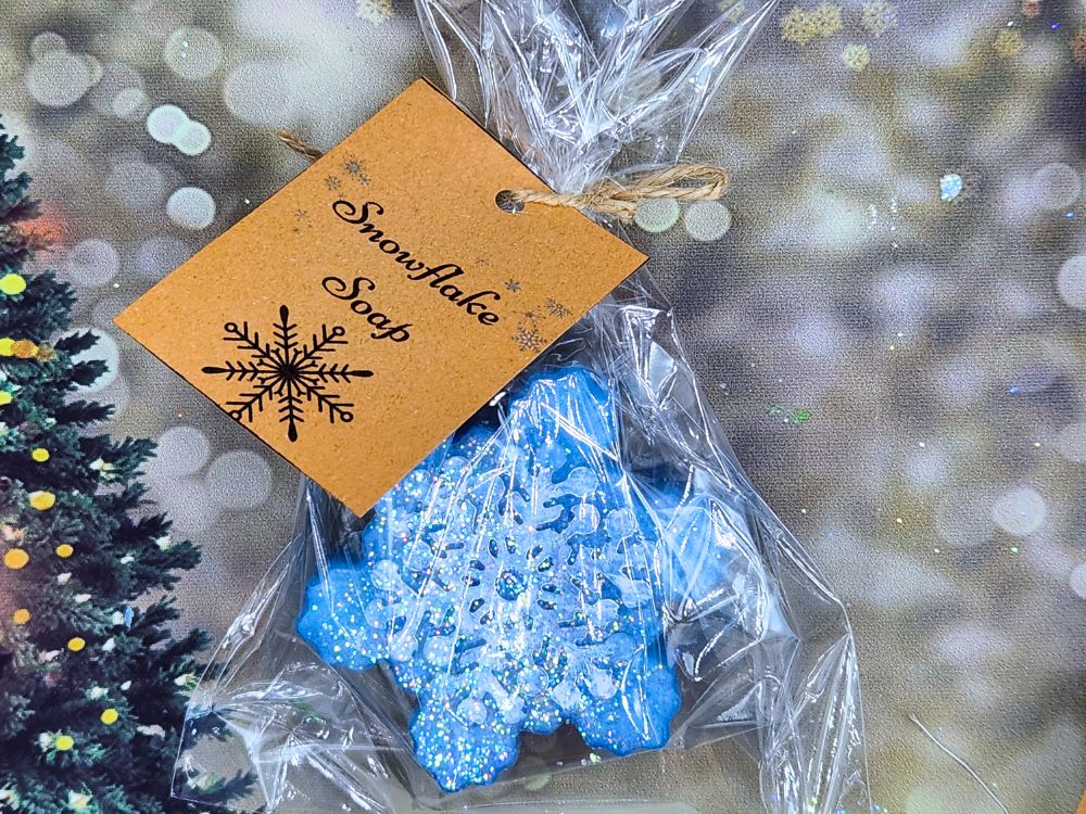 Snowflake Glycerin Soap, Sparkling Sugar Fairy Fragrance 75g