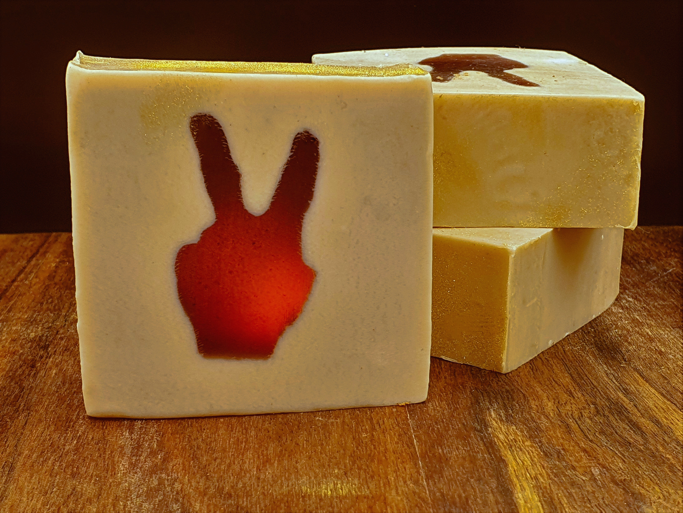 Nag Champa Peace Sign Soap with Rosehip